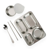 Orange Travel theme Stainless Steel Tiffin/Lunch Box for Kids and Adults