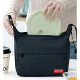 Black Adjustable Buckle Hook Style Insulated Lunch Bag for Kids & Adults