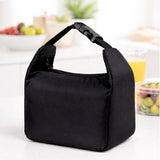 Black Adjustable Buckle Hook Style Insulated Lunch Bag for Kids & Adults