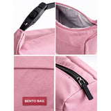 Pink Adjustable Buckle Hook Style Insulated Lunch Bag for Kids & Adults