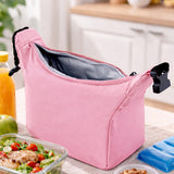 Pink Adjustable Buckle Hook Style Insulated Lunch Bag for Kids & Adults