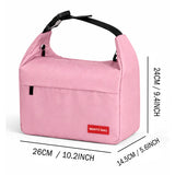 Pink Adjustable Buckle Hook Style Insulated Lunch Bag for Kids & Adults