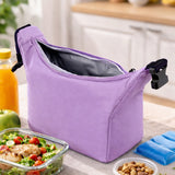 Purple Adjustable Buckle Hook Style Insulated Lunch Bag for Kids & Adults