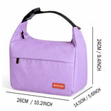 Purple Adjustable Buckle Hook Style Insulated Lunch Bag for Kids & Adults