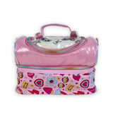 Shiny Meow Cat Theme Double Compartment Insulated Lunch Bag For Kids