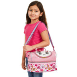 Shiny Meow Cat Theme Double Compartment Insulated Lunch Bag For Kids