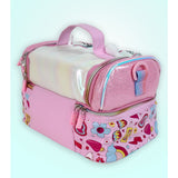 Shiny Meow Cat Theme Double Compartment Insulated Lunch Bag For Kids