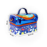 Dino Theme Double Compartment Insulated Lunch Bag For Kids