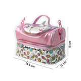Shiny Unicorn Theme Double Compartment Insulated Lunch Bag For Kids