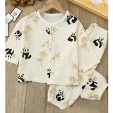 Lazy Panda, Organic Crushed soft Muslin Cotton Kids Nightsuit
