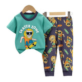 Surfing Lion soft Cotton Joggers Nightsuit set for Kids