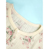 Pink Florals ,Organic Crushed soft Muslin Cotton Kids Nightsuit