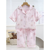 Pink Rabbit Bow Kids Nightsuit