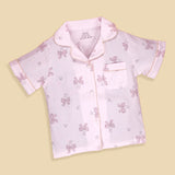 Pink Rabbit Bow Kids Nightsuit