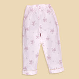 Pink Rabbit Bow Kids Nightsuit
