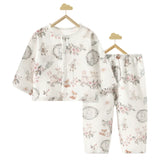 Woodland Bunny, Organic Crushed soft Muslin Cotton Kids Nightsuit