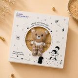 Dual style Checks Teddy Bear Rakhi & Broach clip for Kids