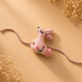 Dual style Floral Emroidered Bunny Rakhi & broach Clip for Kids