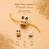 Dual style Glasses Bunny Rakhi & Broach Clip for Kids