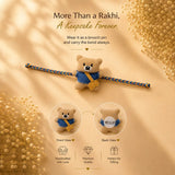 Dual style Sling Bag Bear Rakhi & broach Clip for Kids
