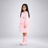 Pink Rabbit 3D Paw Knee Length Raincoat for Kids