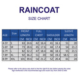 Blue Color Pop Car Print  Knee-Length Raincoat for Kids