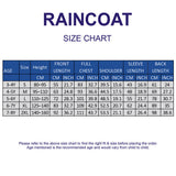 Blue & Green Colour-Block Knee-Length Raincoat for  Kids & Teens