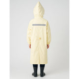 Cream Animal Print Knee Length Raincoat for Kids & Teens
