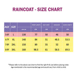 Cream Animal Print Knee Length Raincoat for Kids & Teens
