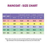 Minimal Pink & Purple Pocket Knee Length Raincoat for Kids & Teens