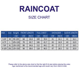 Navy Blue Trench Coat Style Raincoat for Kids & Teens