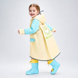 Penguin Pocket Knee-Length Raincoat for Kids