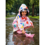 Pink Sunshine Doodle  Knee-Length Raincoat for Kids