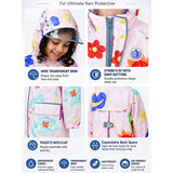 Pink Sunshine Doodle  Knee-Length Raincoat for Kids