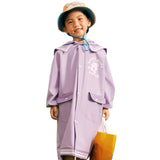 Japanese Style  Purple Sailor Collar Raincoat for Kids & Teens