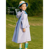 Japanese Style  Purple Sailor Collar Raincoat for Kids & Teens