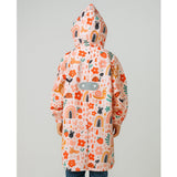 Rainy Garden Theme Knee length Raincoat for Kids