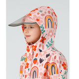 Rainy Garden Theme Knee length Raincoat for Kids