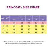 Rainy Garden Theme Knee length Raincoat for Kids