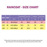 Frog Green Bordered Translucent long style Raincoat for kids
