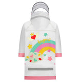 Unicorn Pink Bordered Translucent long style Raincoat for kids