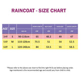 Unicorn Pink Bordered Translucent long style Raincoat for kids