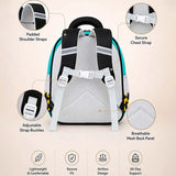 2 Pcs Dumper Backpack & Blue Triangle Stainless Steel Lunch Box Rakhi Gift Combo for Kids with Free Rakhi & Jute drawstring Bag