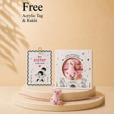 3 Pcs Hologram Unicorn Backpack, Lunch Bag & Pink Flap Lunch Box with Rakhi Gift Combo for Kids with Free Rakhi