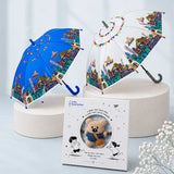 2 Pcs Blue & Grey Mexico Landmark Umbrella Rakhi Gift Combo for Kids with Free Rakhi