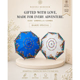 2 Pcs Blue & Grey Mexico Landmark Umbrella Rakhi Gift Combo for Kids with Free Rakhi