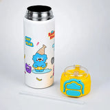2 Pcs Buddy Water Bottle & Green Stainless Steel Lunch Box Rakhi Gift Combo for Kids with Free Rakhi & Jute drawstring bag.