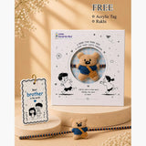 3 Pcs Monster Truck Backpack, Lunch Bag & Blue Checks Water Bottle with Rakhi Gift Combo for Kids with Free Rakhi