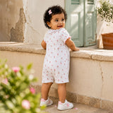 Floral Bunny Cupcake Romper for Tiny Toddlers