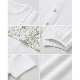 Daisy Floral Overlay Top Romper for Tiny Toddlers